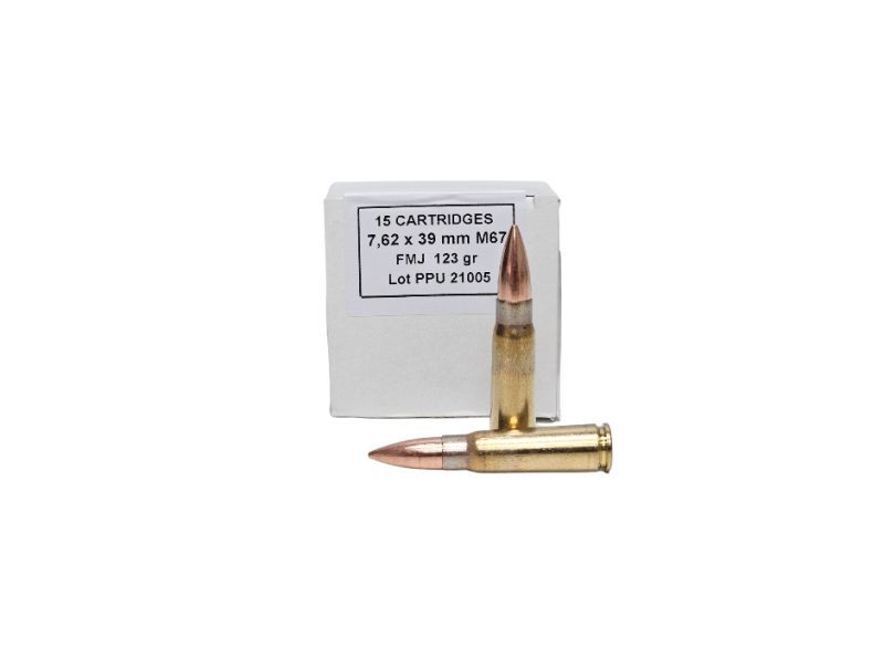 PPU 7.62x39mm M67 123 Grain FMJ Non Corrosive