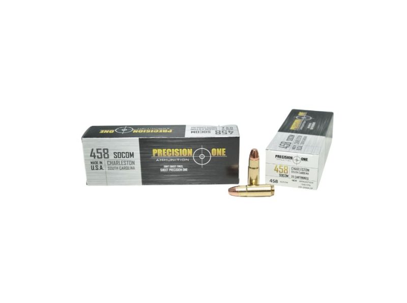 Precision One .458 SOCOM 350 Grain FMJ Flat Point